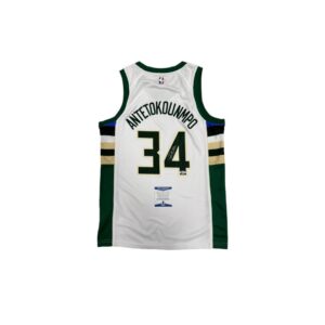 Giannis Antetokounmpo Jersey Hand Signed BAS