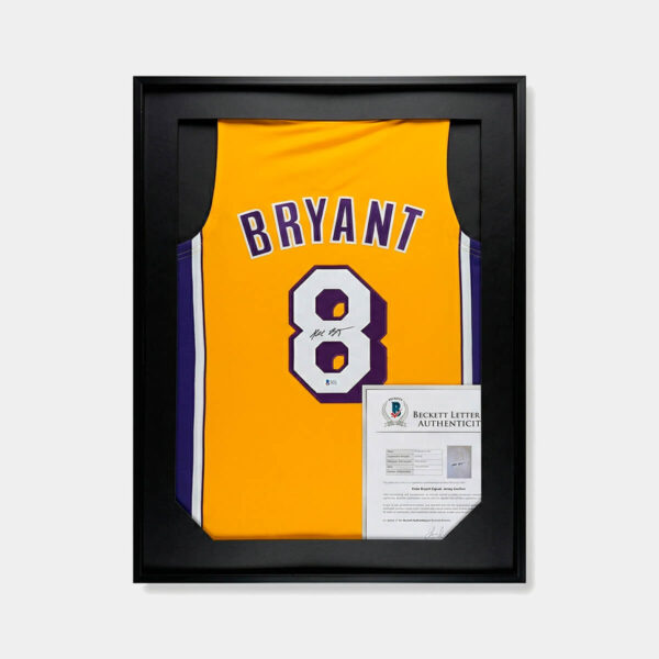 Kobe Bryant Framed Jersey Hand Signed BAS LOA