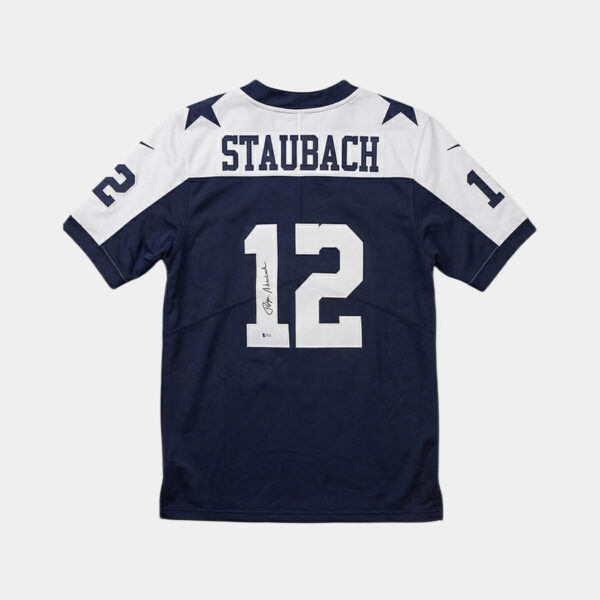 Roger Staubach Jersey Hand Signed BAS