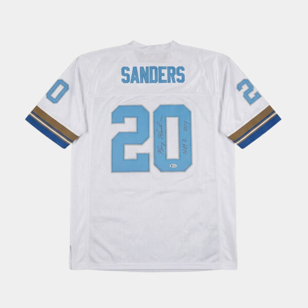 Barry Sanders Jersey Hand Signed BAS