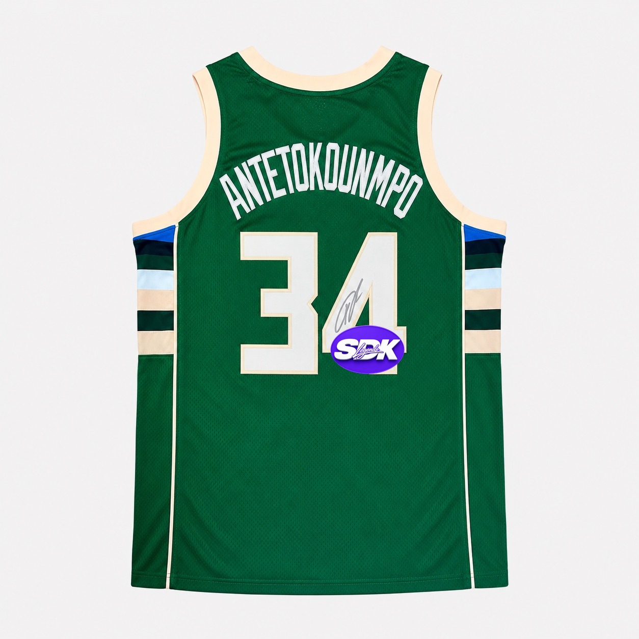 Giannis Antetokounmpo Jersey Hand Signed BAS