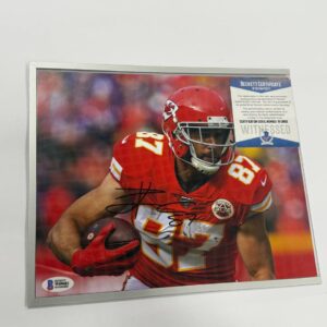 Travis Kelce Photo Hand Signed BAS