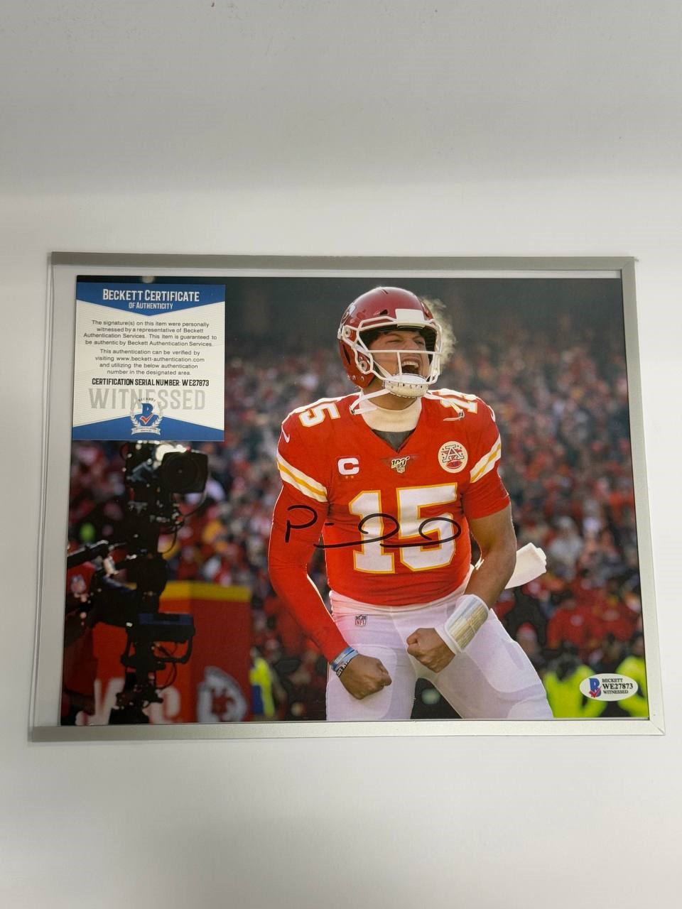 Patrick Mahomes Photo Hand Signed BAS