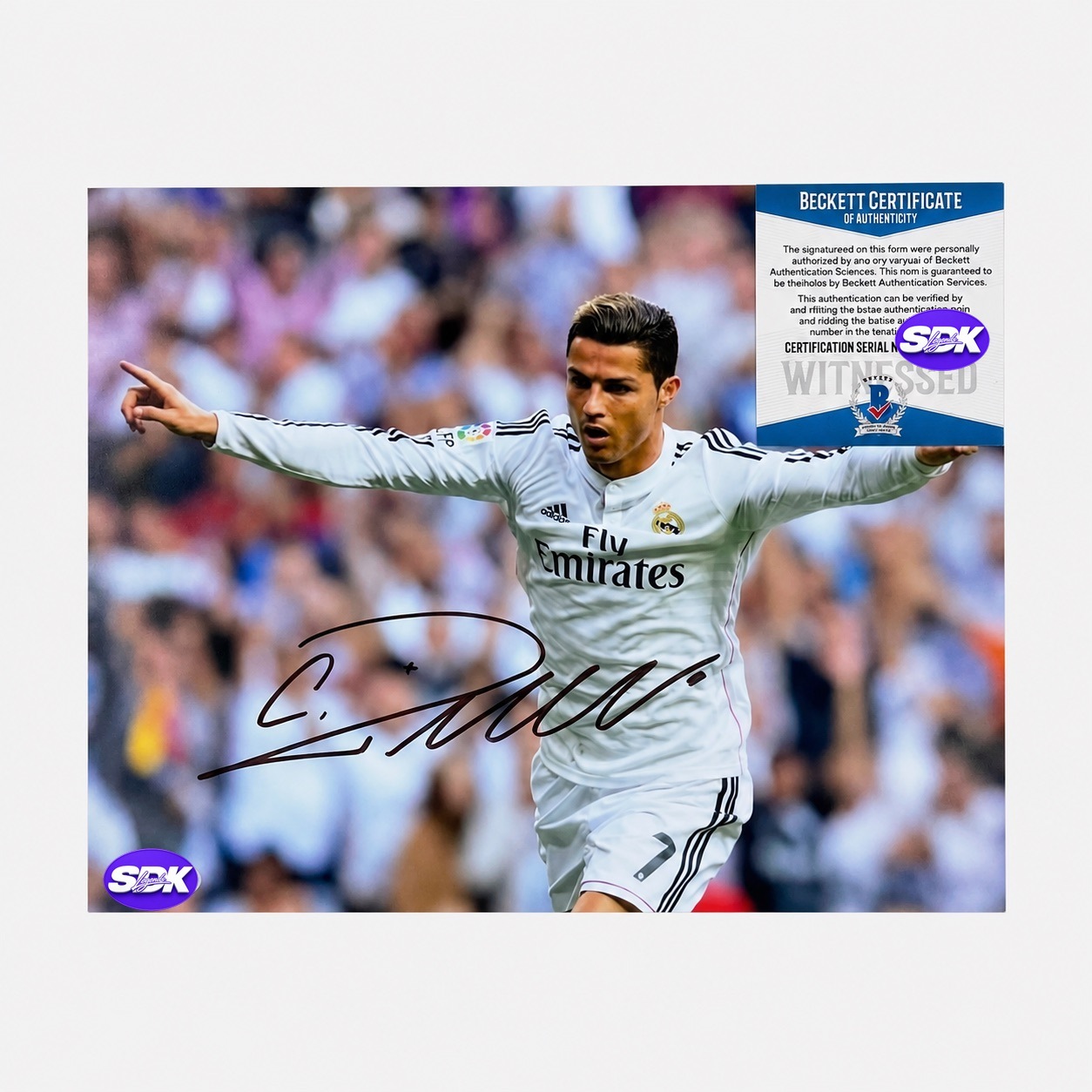 Cristiano Ronaldo Signed Photo BAS COA