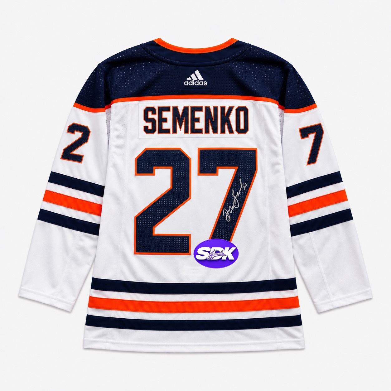 Dave Semenko Signed Edmonton Oilers Jersey BAS COA
