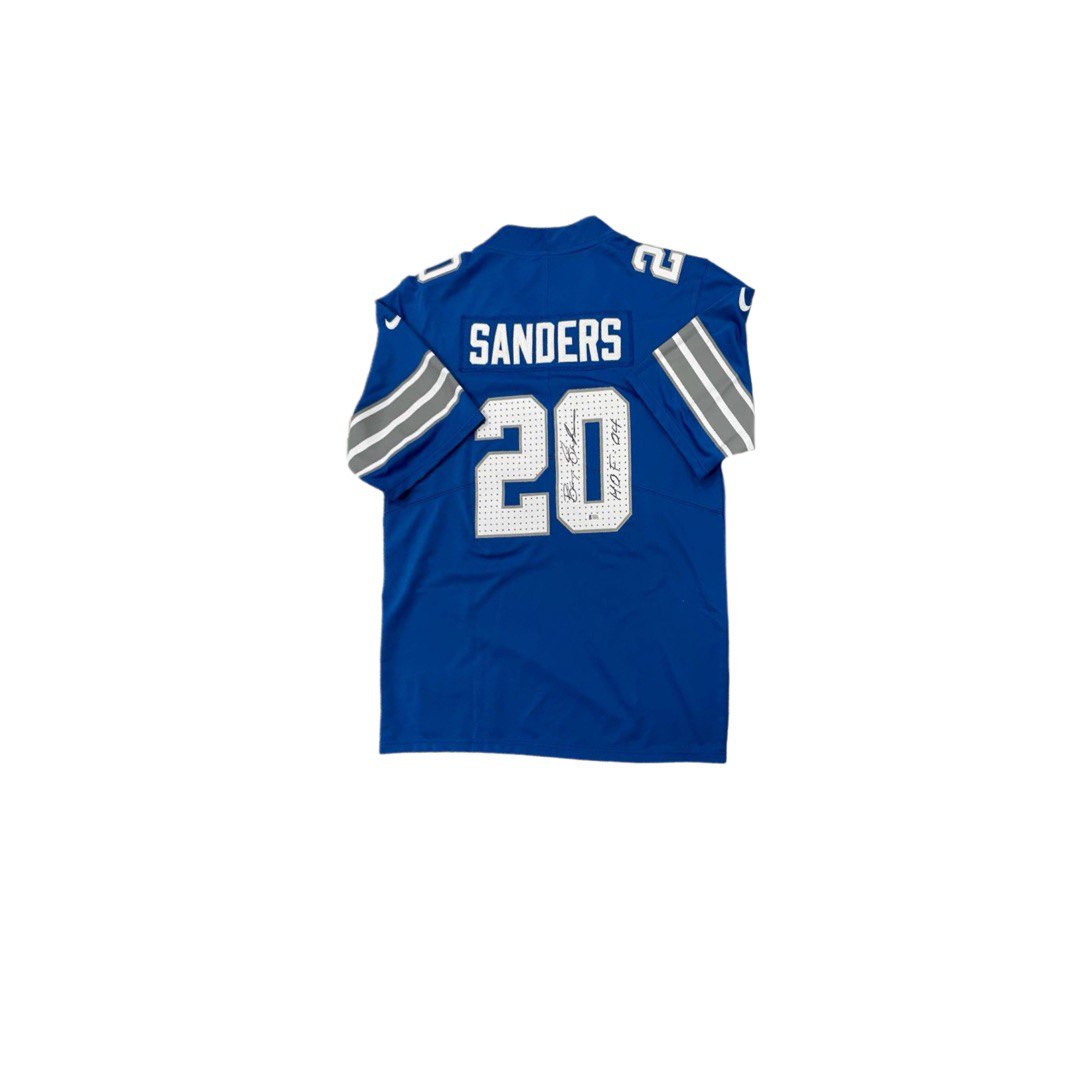 Barry Sanders Jersey Hand Signed BAS