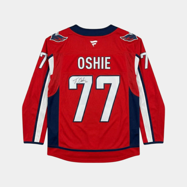 T. J. OSHIE Jersey Hand Signed BAS
