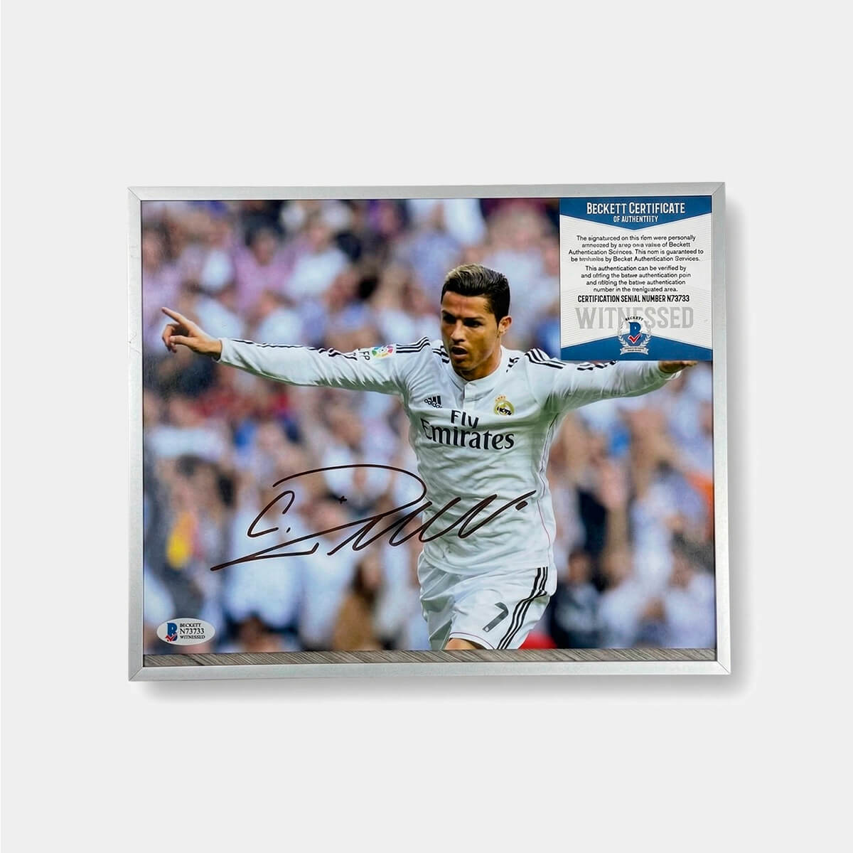 Cristiano Ronaldo Photo HAND SIGNED BAS