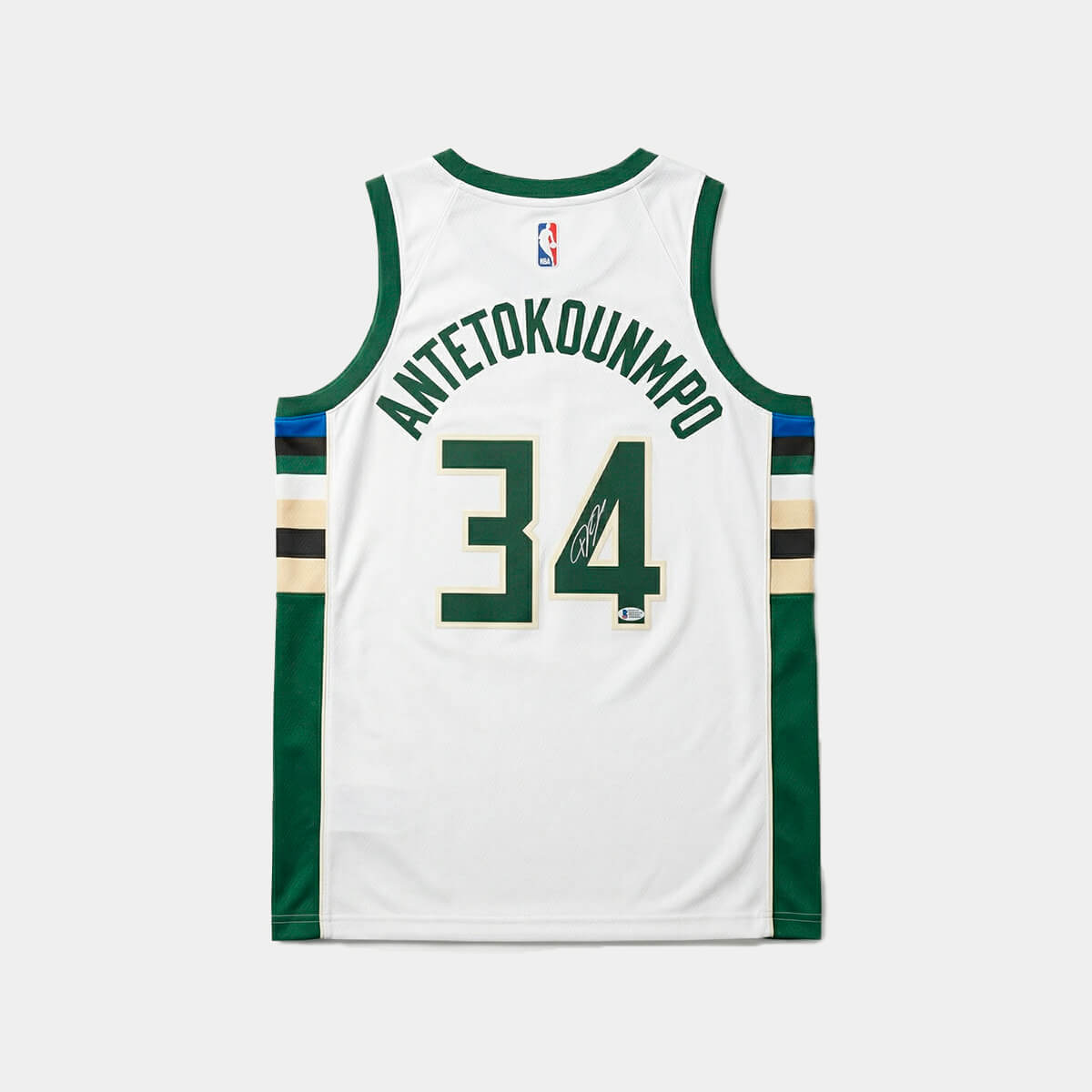 Giannis Antetokounmpo Jersey Hand Signed BAS