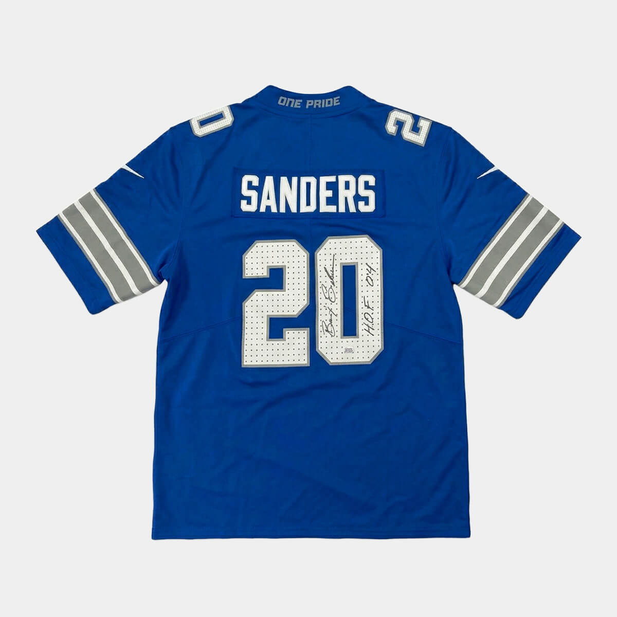 Barry Sanders Jersey Hand Signed BAS