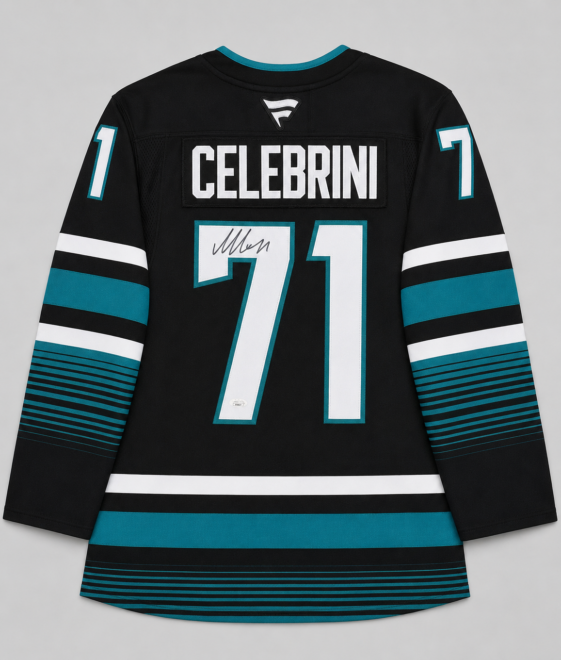 Macklin Celebrini #71 Hand Signed Autographed San Jose Sharks Jersey with Fanatics Authenticated Edition