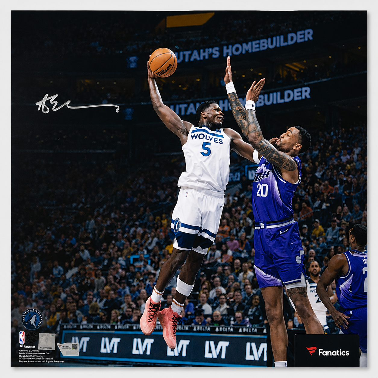 Anthony Edwards Signed Autographed Minnesota Timberwolves Photo Fanatics COA