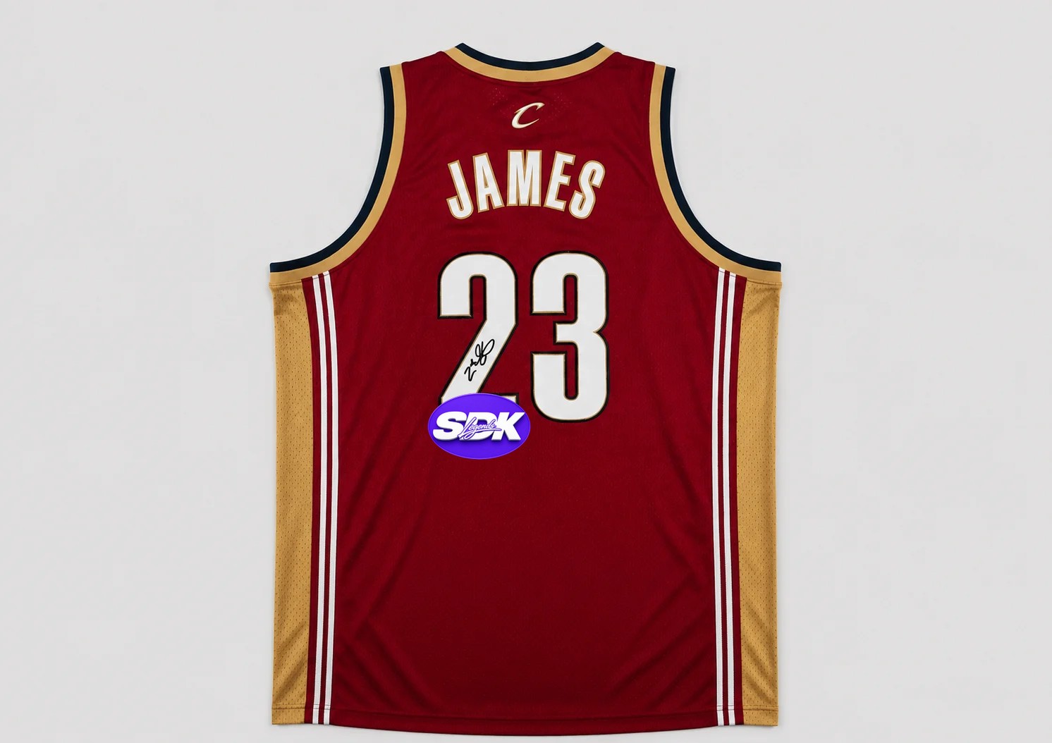 LeBron James Signed Cleveland Cavaliers Burgundy Jersey UDA COA