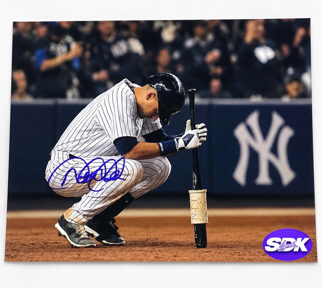 Derek Jeter Signed New York Yankees 8x10 Photo BAS COA