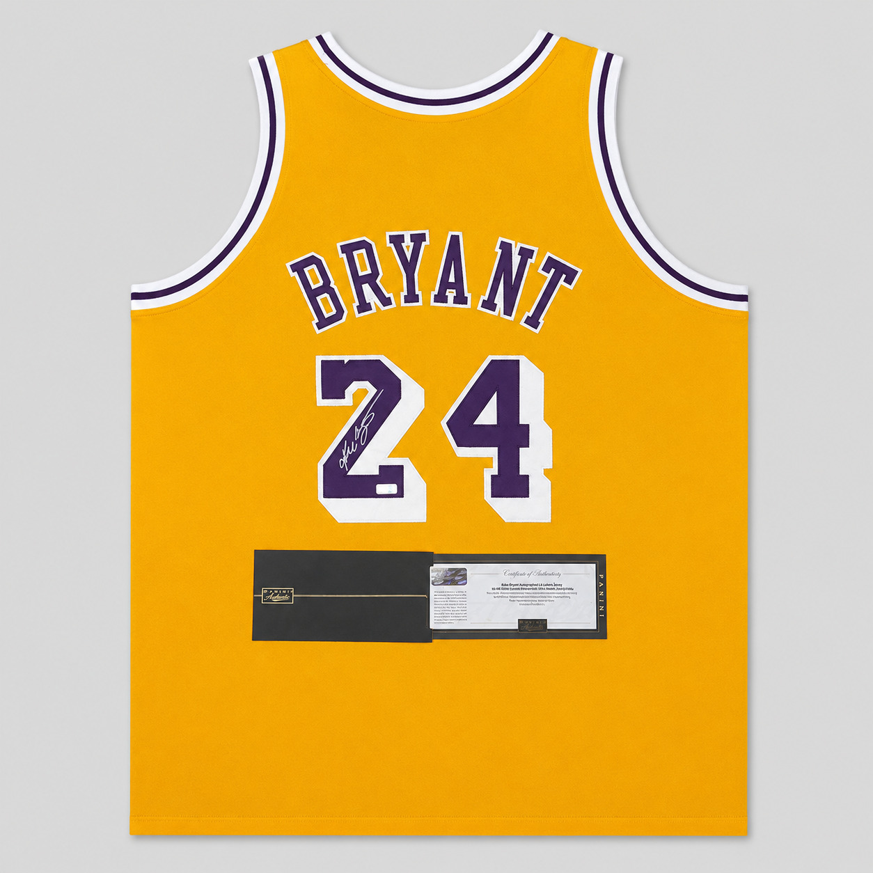 Kobe Bryant Lakers Jersey Hand Signed Panini Authentic COA