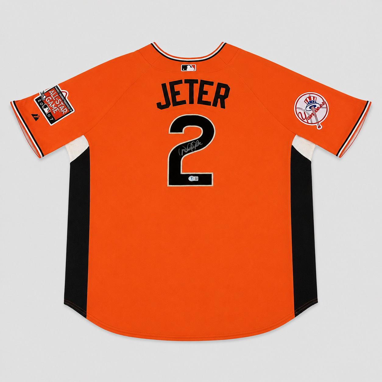 DEREK JETER 2007 MLB All-Star Game Jersey Hand Signed Beckett COA