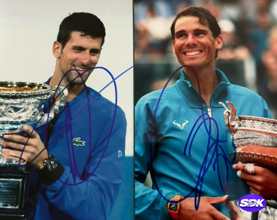 Rafael Nadal and Novak Djokovic Signed Photo PSA/DNA COA