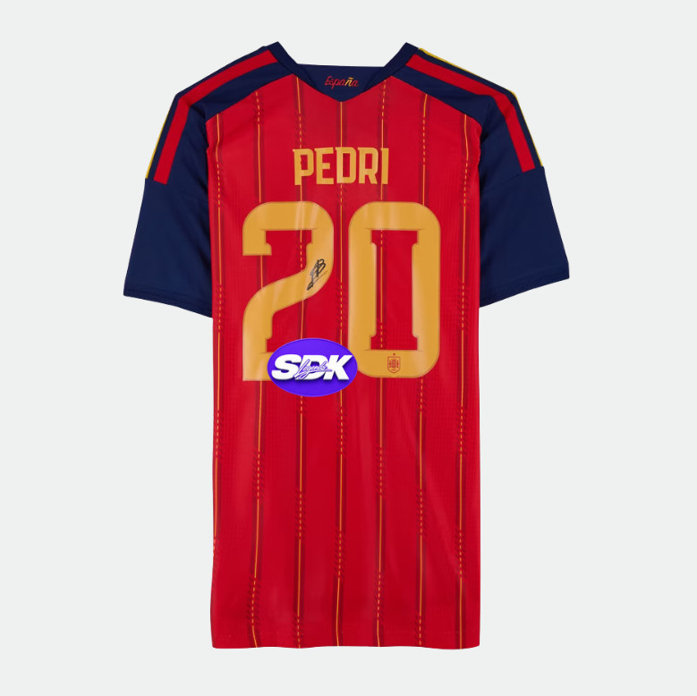Pedri Signed 2026 Spain National Football Team Jersey PSA COA