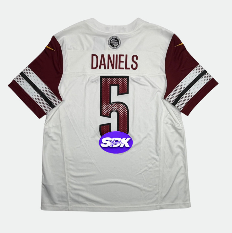 Jayden Daniels Signed 2025 Washington Commanders Jersey Fanatics COA