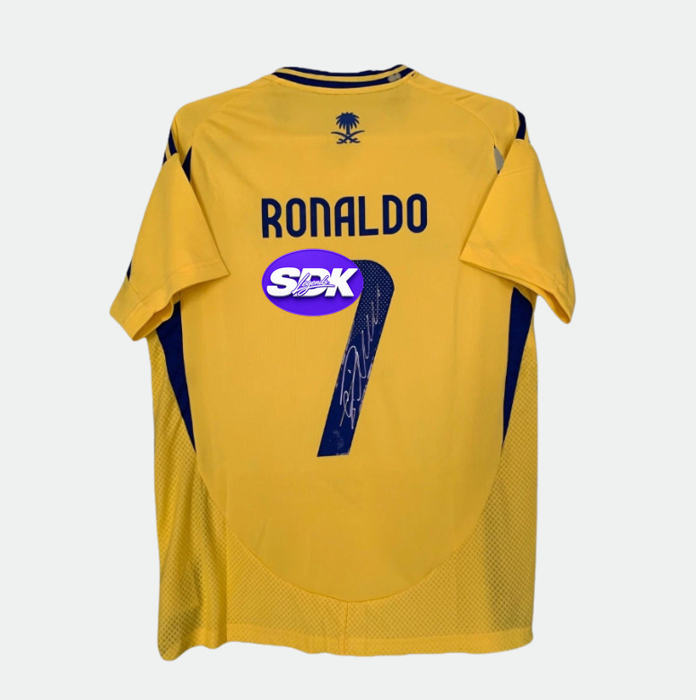 Cristiano Ronaldo Signed Al Nassr Yellow Jersey BAS COA