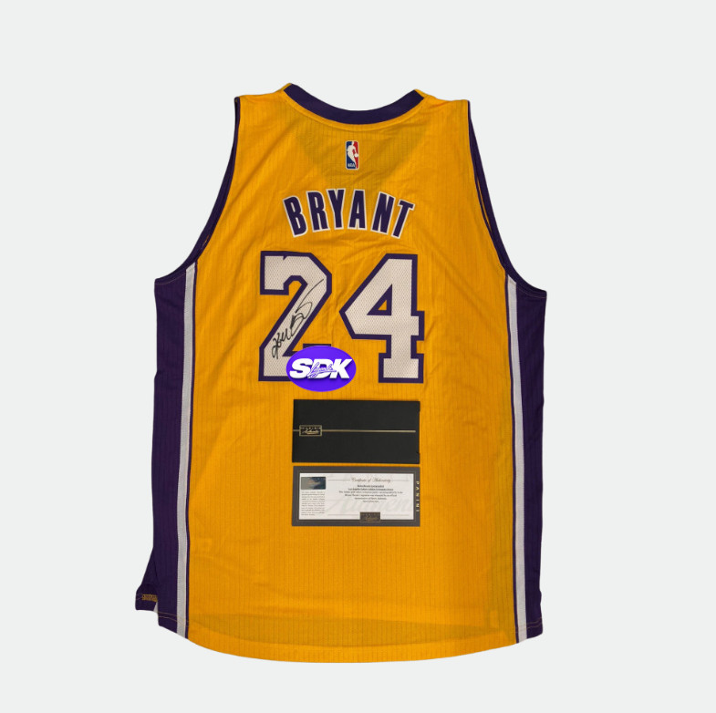 Kobe Bryant Signed Los Angeles Lakers Gold Jersey Panini COA