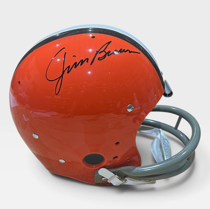 Jim Brown Signed Helmet Fanatics COA