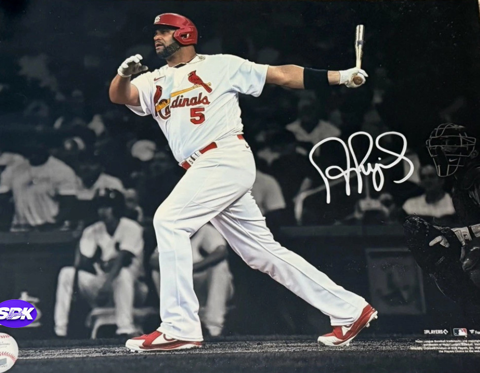 Albert Pujols Signed 11x14 Photo St. Louis Cardinals Beckett