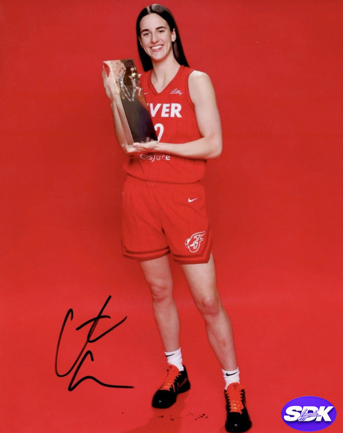 Caitlin Clark Signed Indiana Fever Rookie of the Year Photo JSA COA