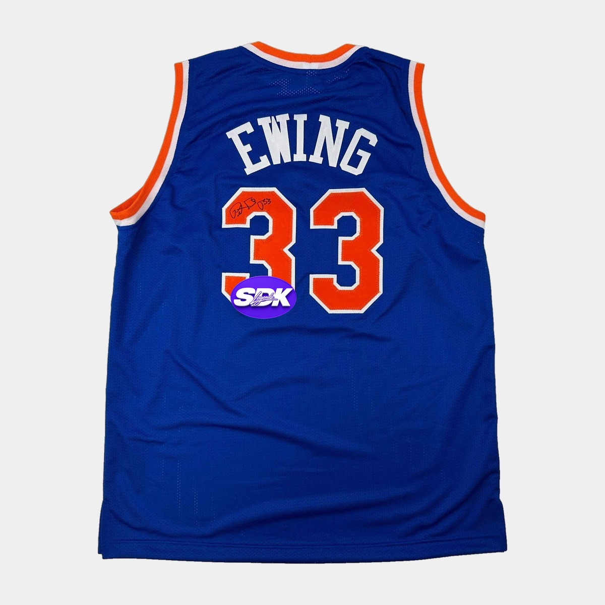 Patrick Ewing Signed New York Knicks Jersey BAS COA