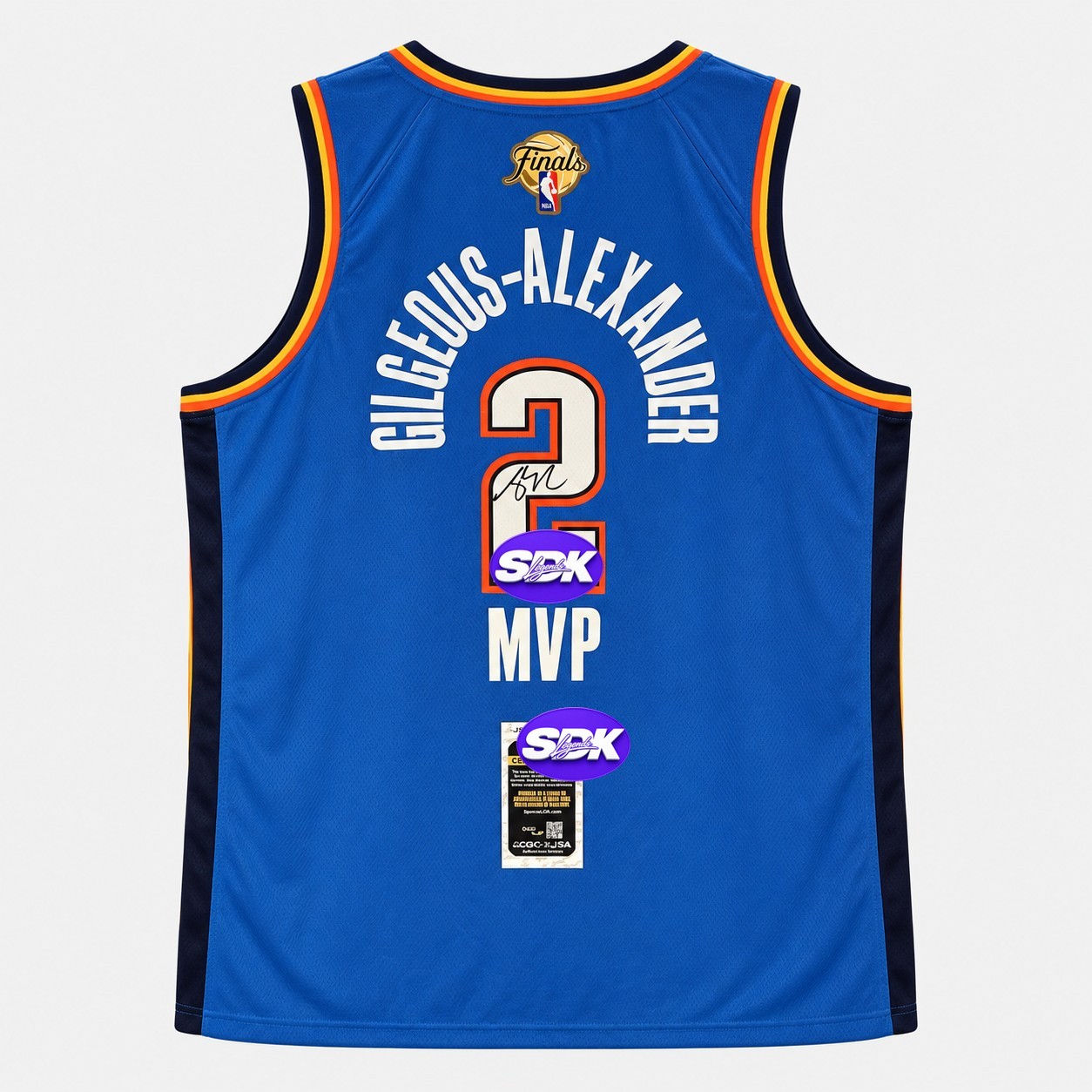Shai Gilgeous-Alexander Signed 2025 Oklahoma City Thunder Jersey JSA COA