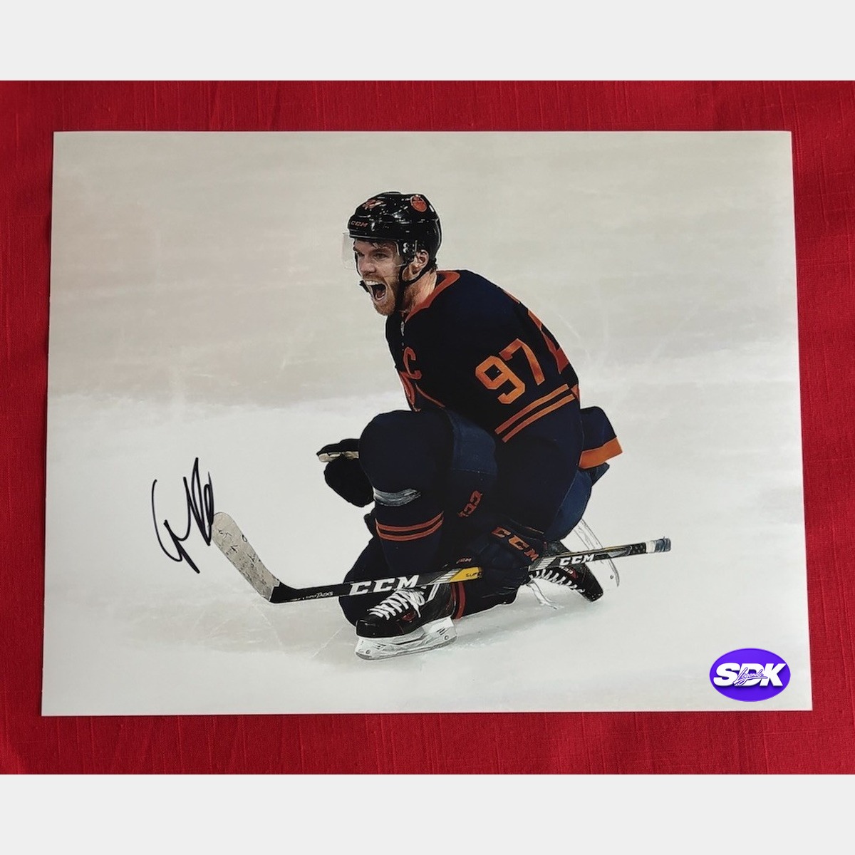 Connor McDavid Hand Signed Edmonton Oilers Photo JSA COA