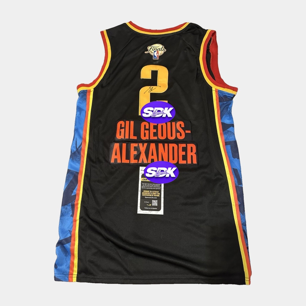 Shai Gilgeous-Alexander Signed Oklahoma City Thunder Black Jersey JSA COA