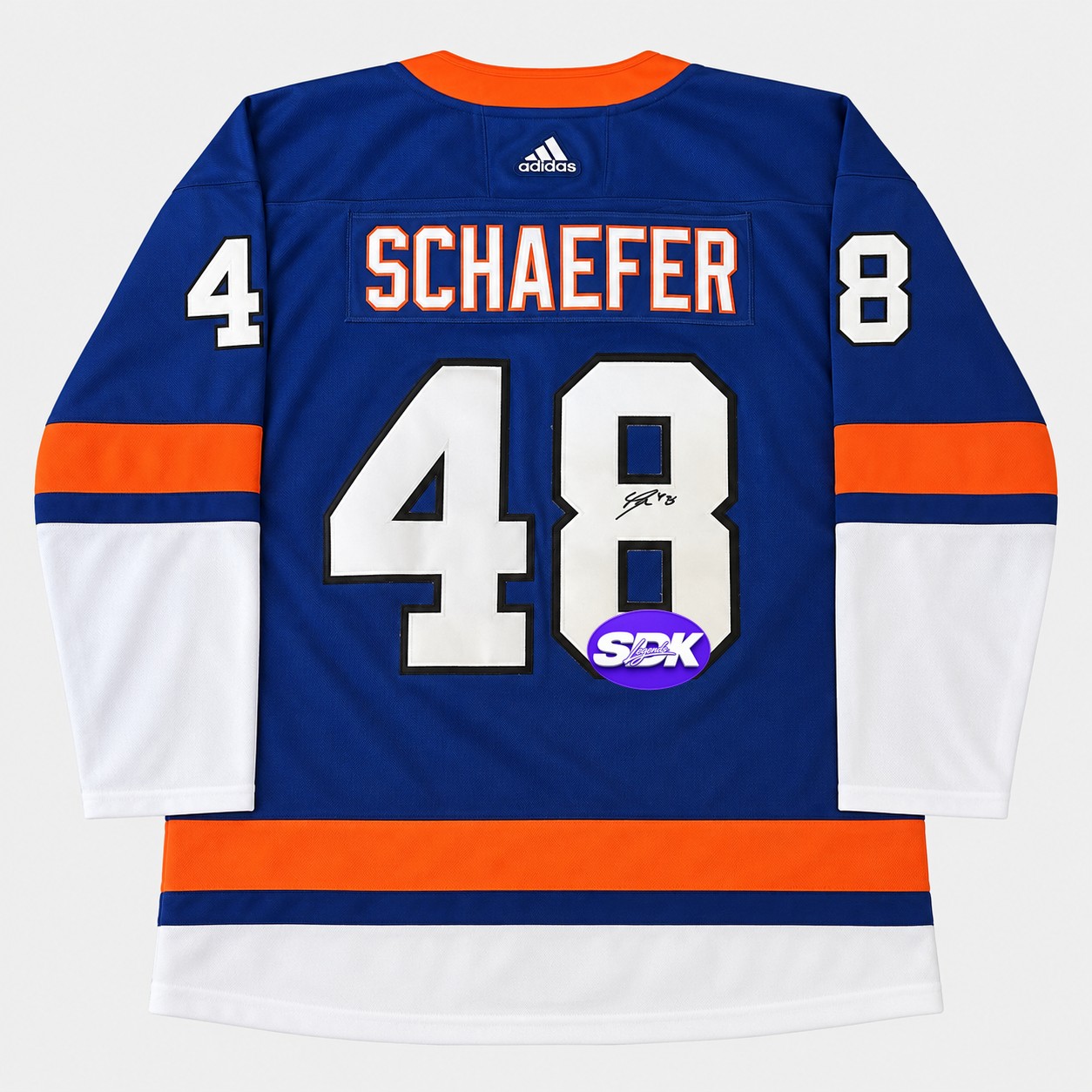 Matthew Schaefer Signed New York Islanders Blue Jersey JSA COA