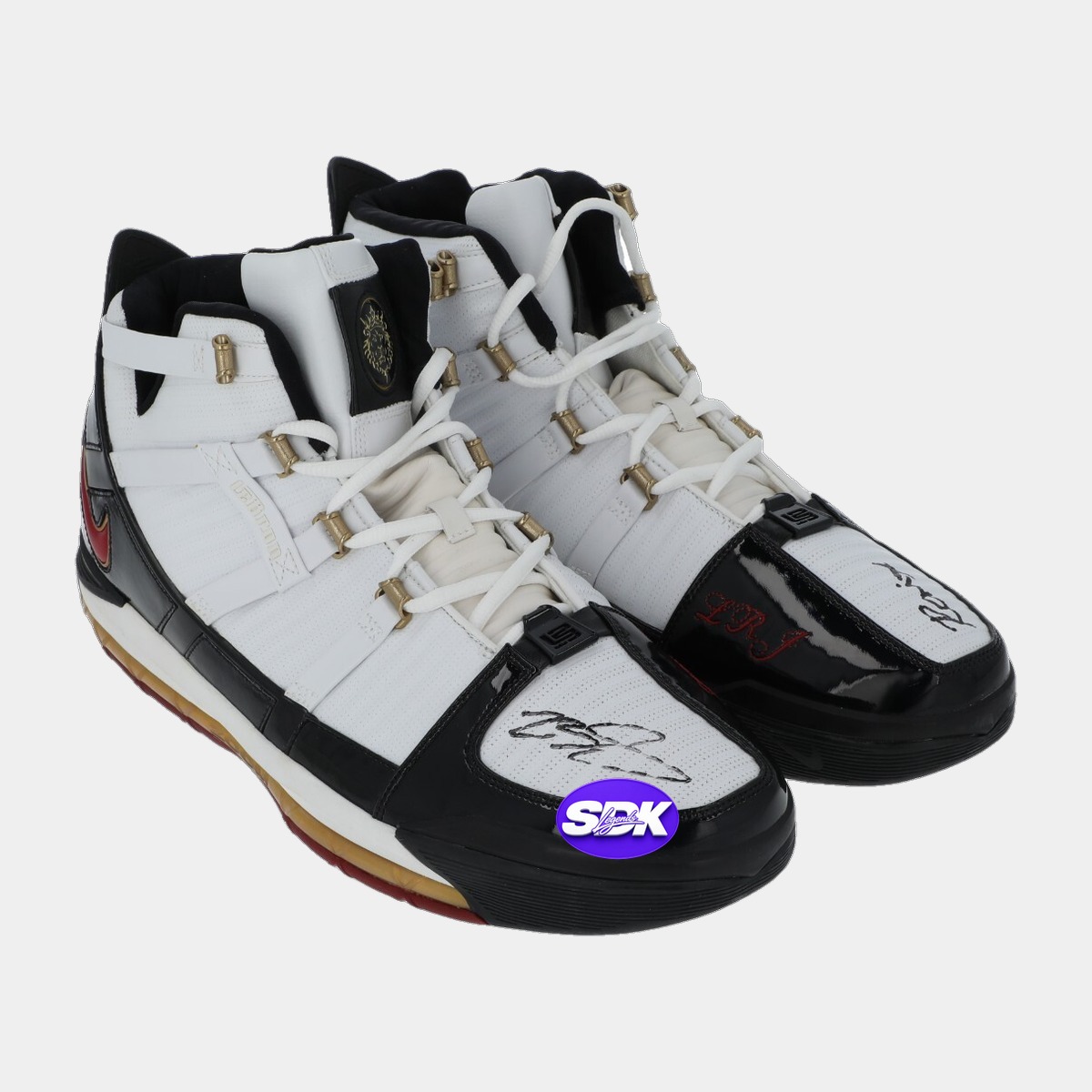 LeBron James Signed Los Angeles Lakers shoes BAS COA