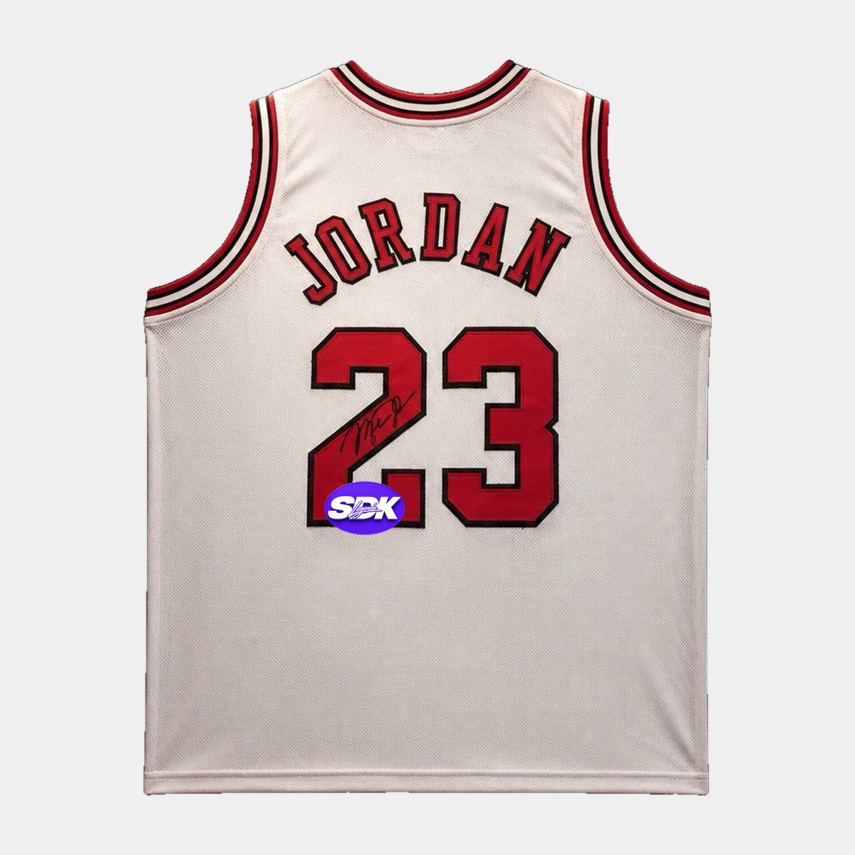 Michael Jordan Signed Chicago Bulls White Jersey UDA COA
