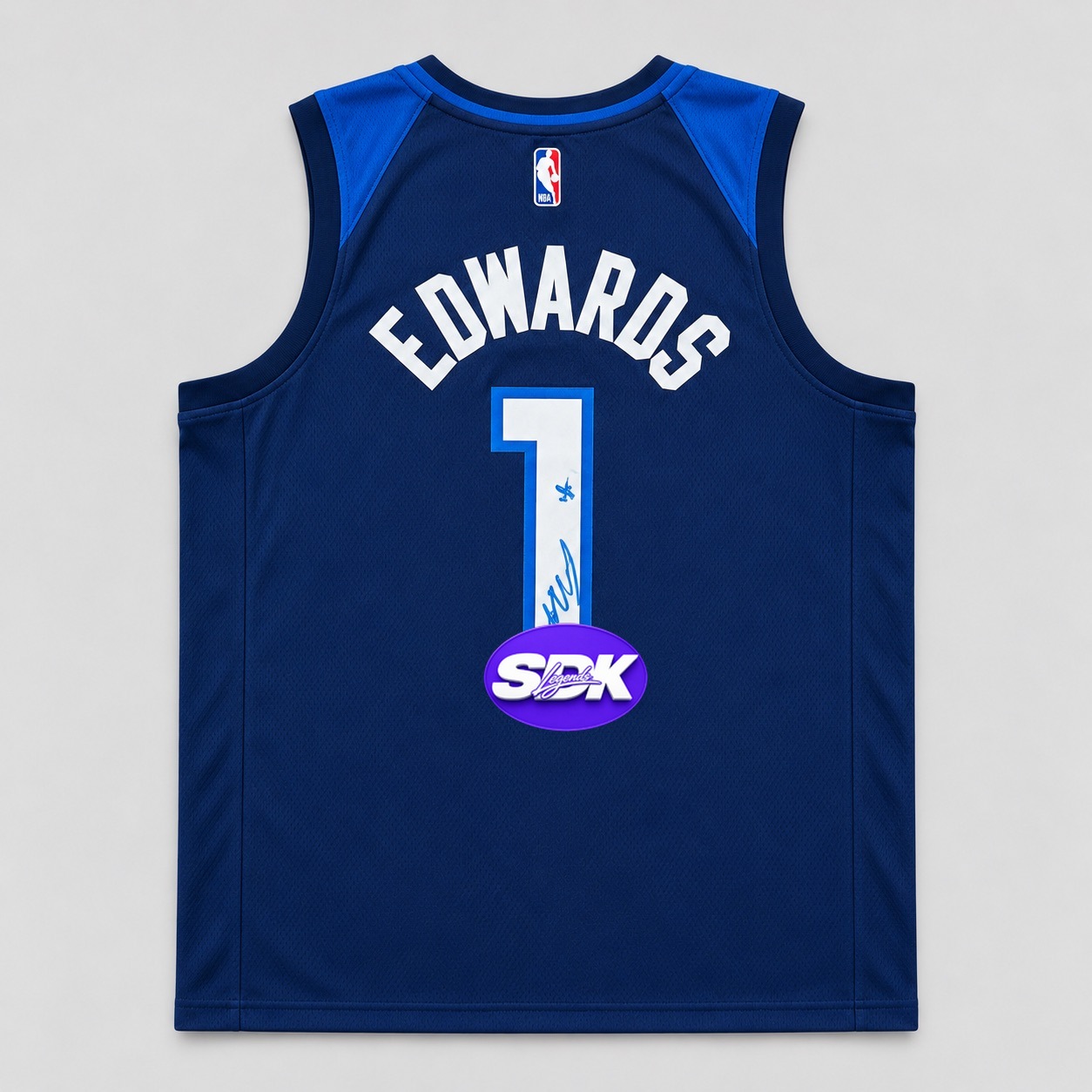 Anthony Edwards Signed Minnesota Timberwolves Blue Jersey Fanatics COA